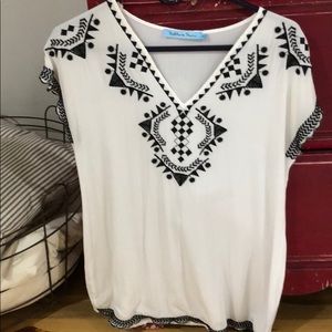 Black and White swim cover up